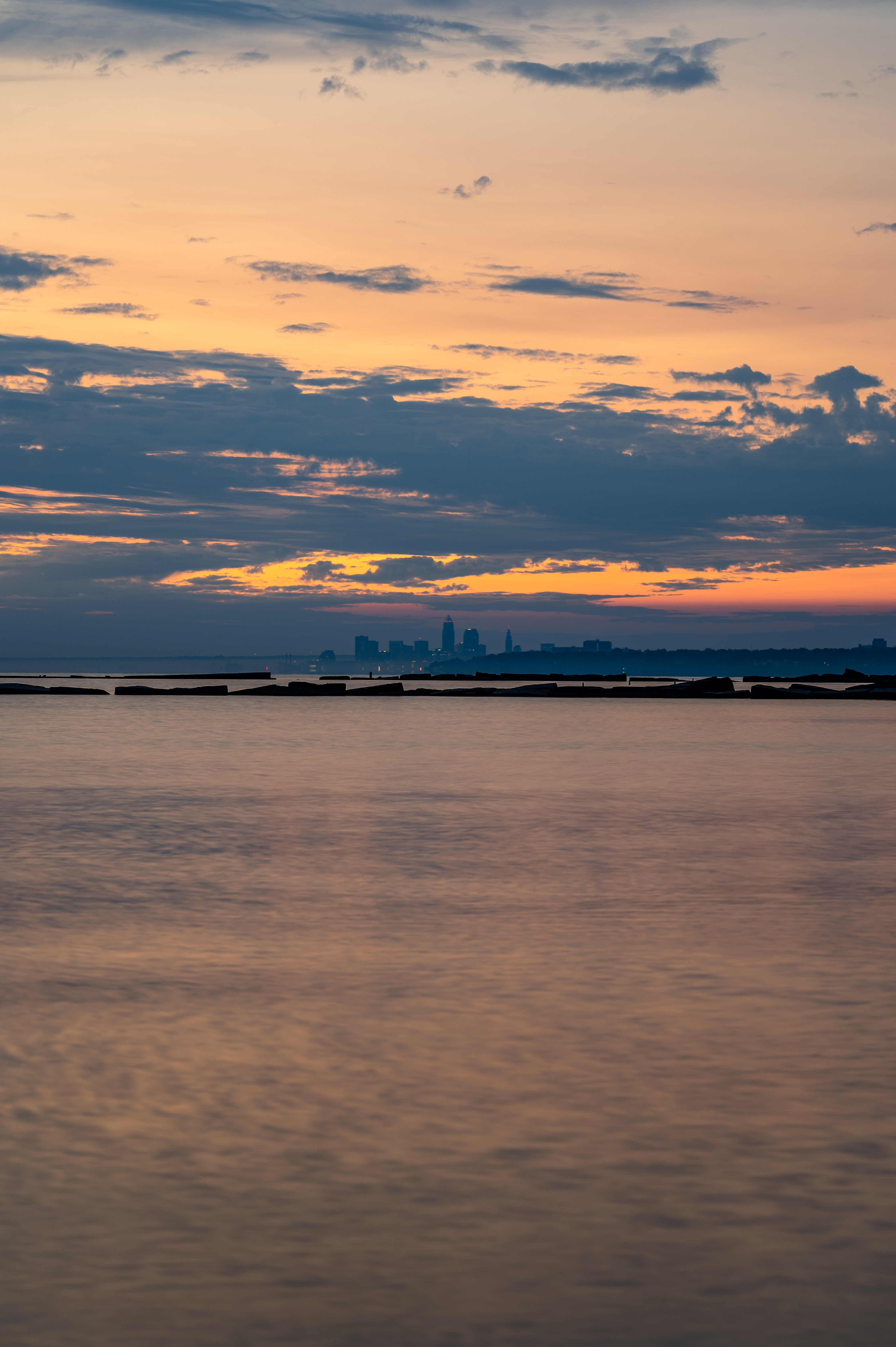 Sea Water Clouds Horizon Twilight Landscape