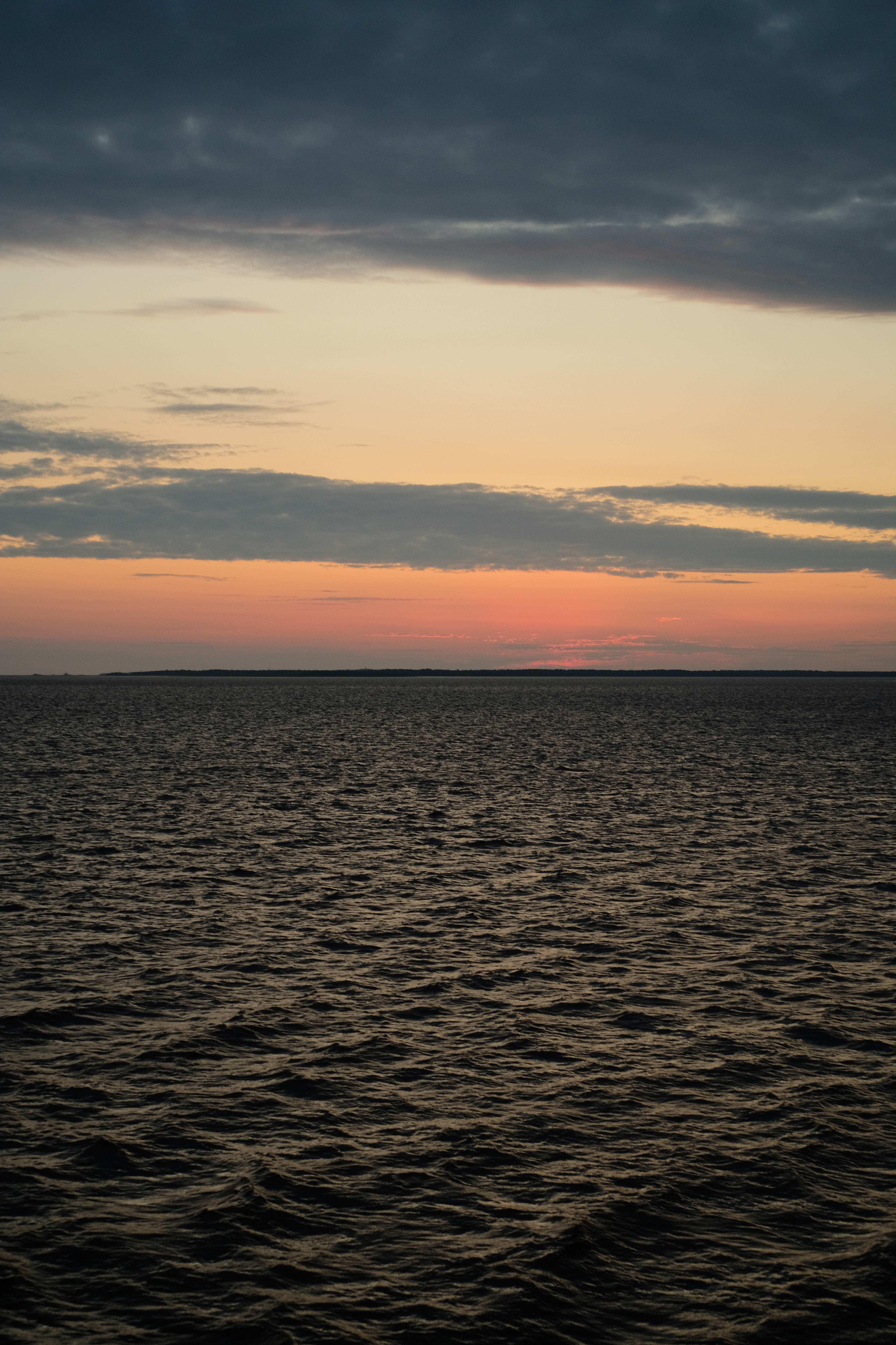 Sea Waves Twilight Sunset Horizon