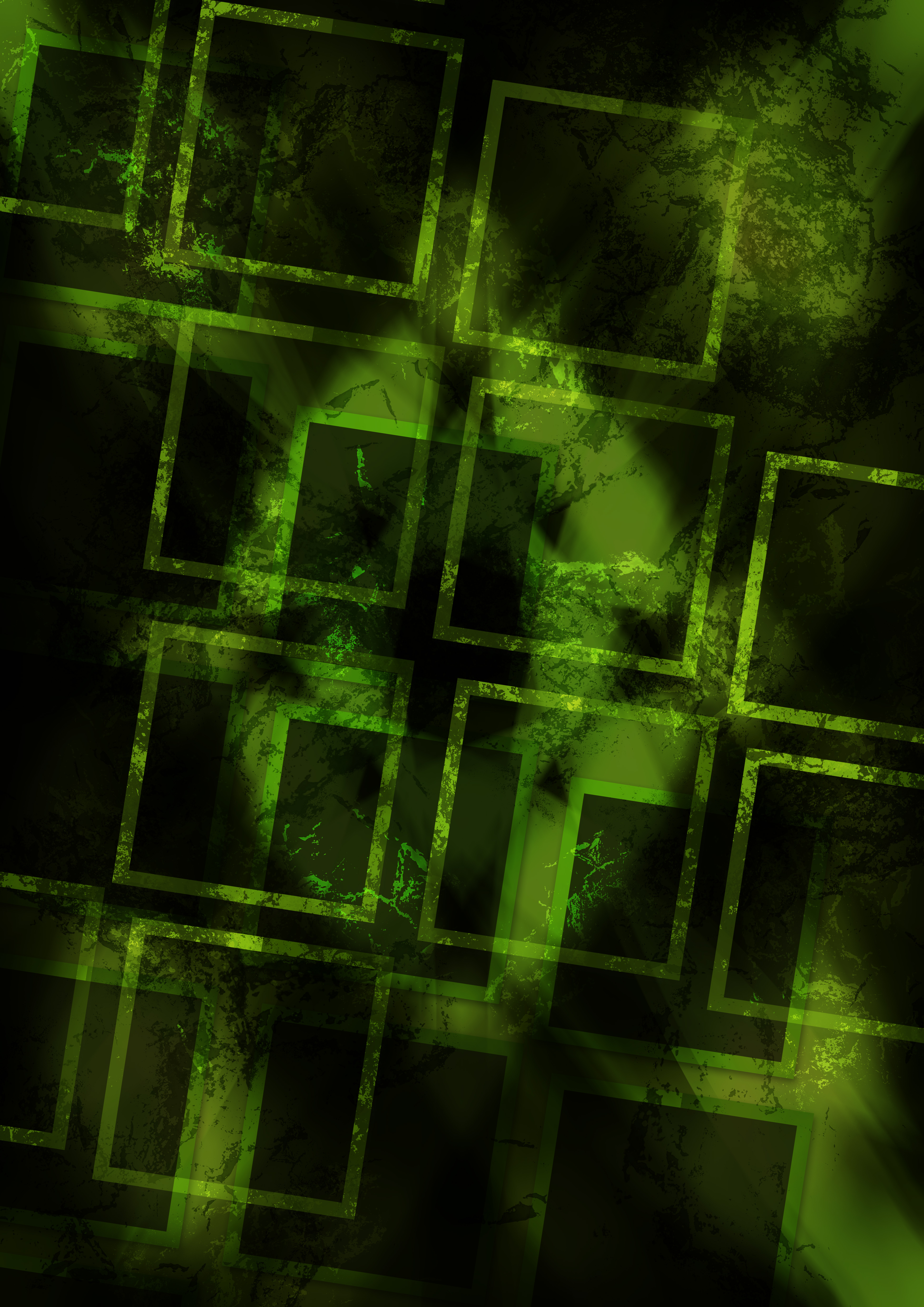 Squares Shapes Abstraction Green