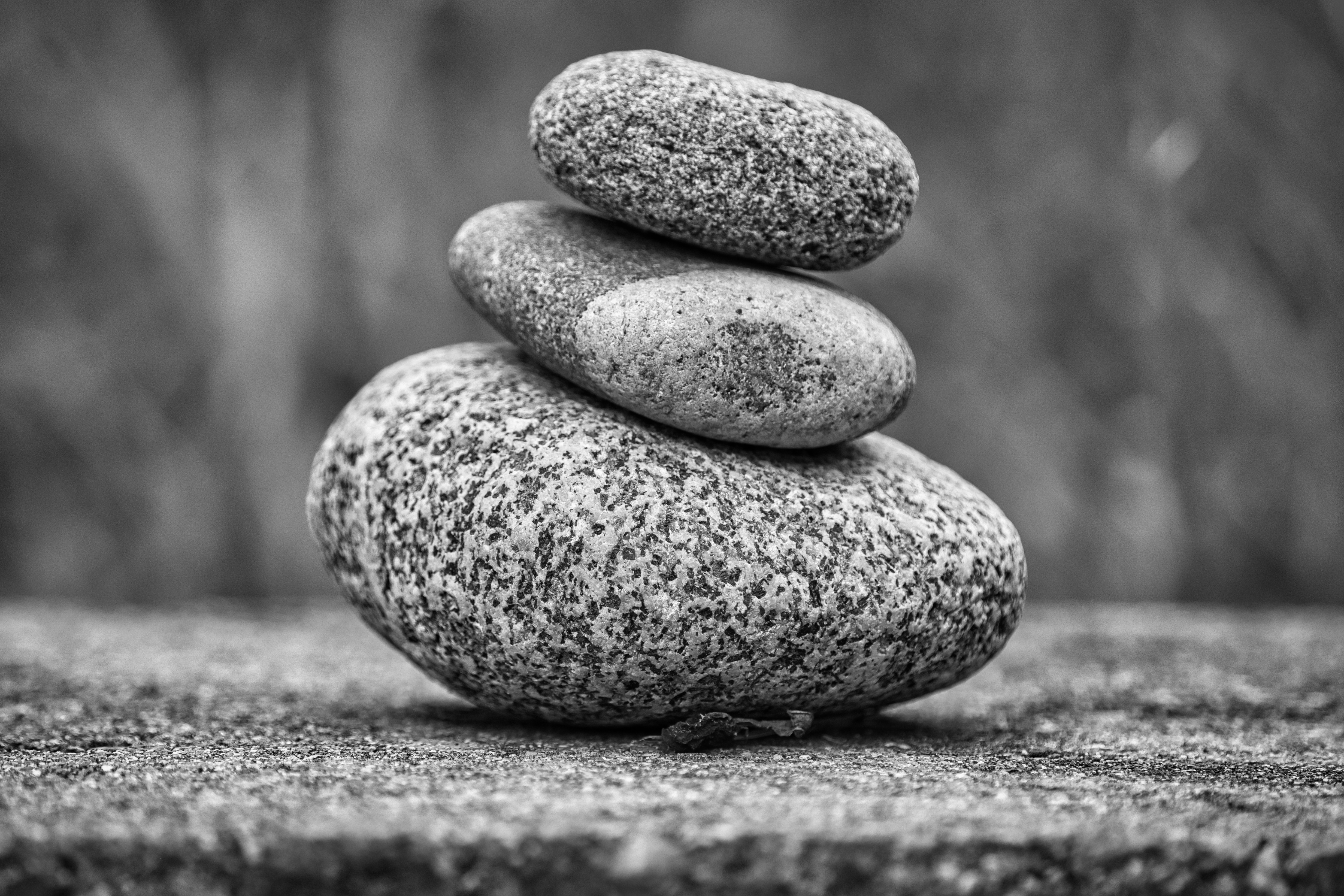 Stones Pebbles Rough Black-and-white