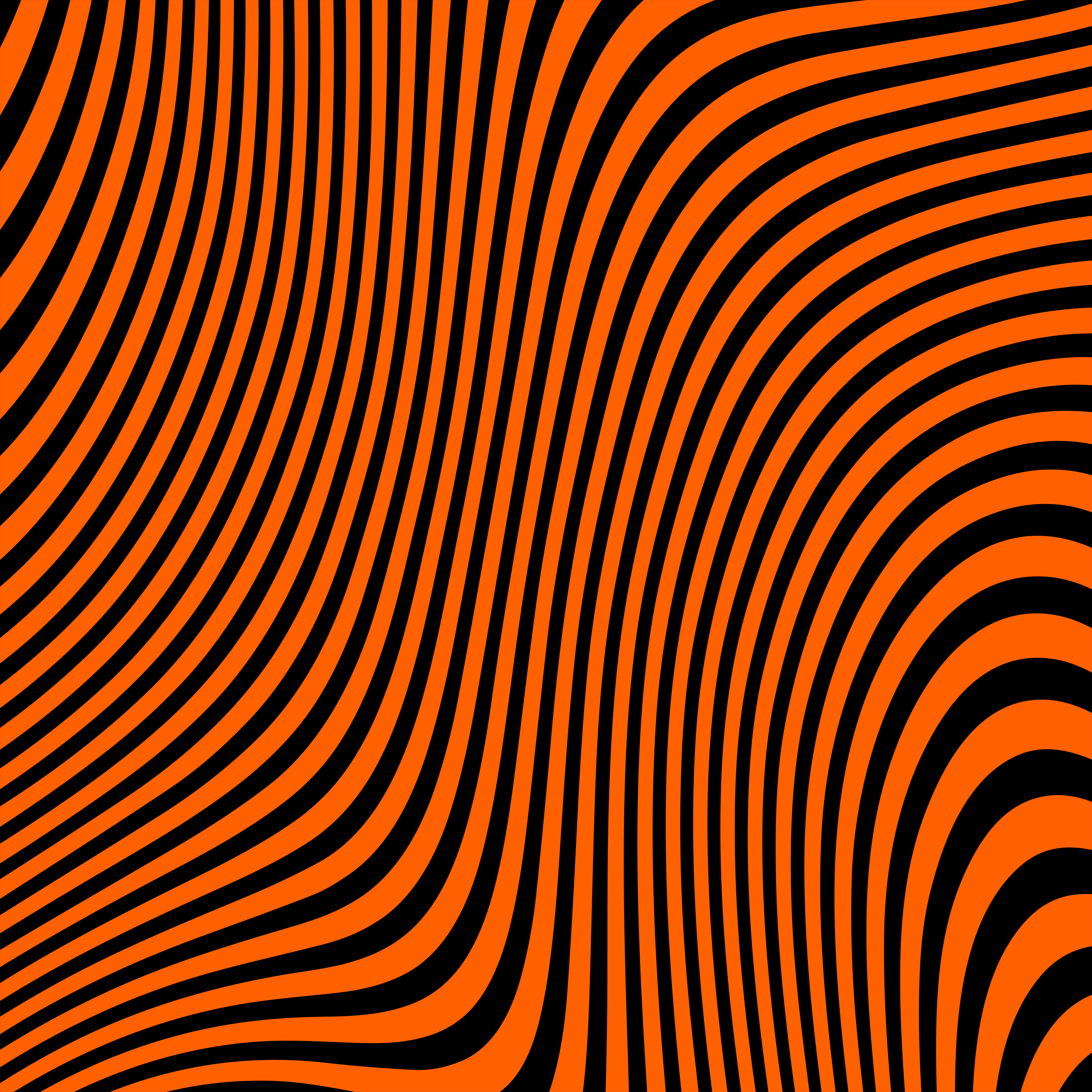 Stripes Waves Bends Abstraction Orange