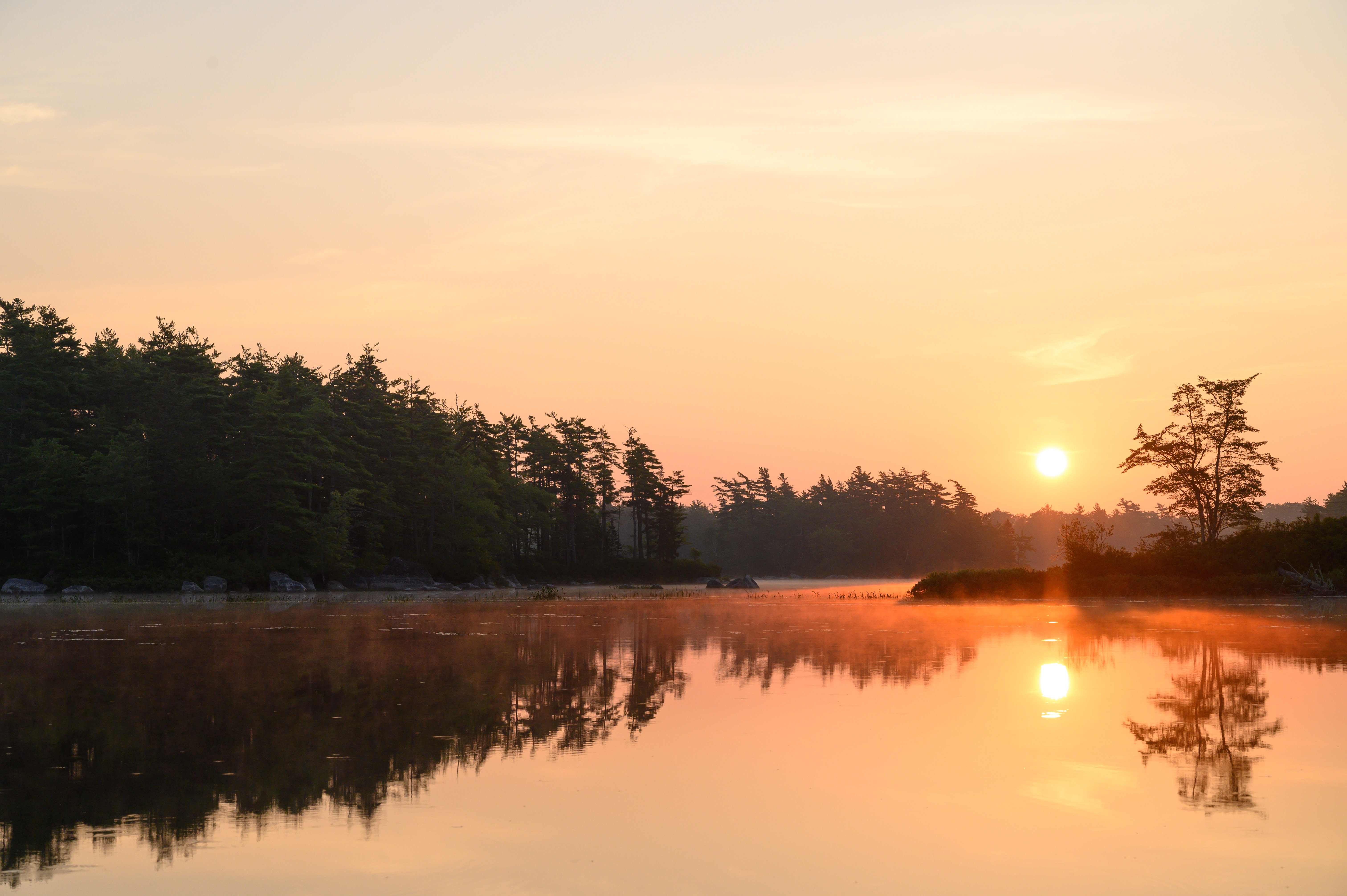 Sun Sunset Lake Reflection Landscape Nature