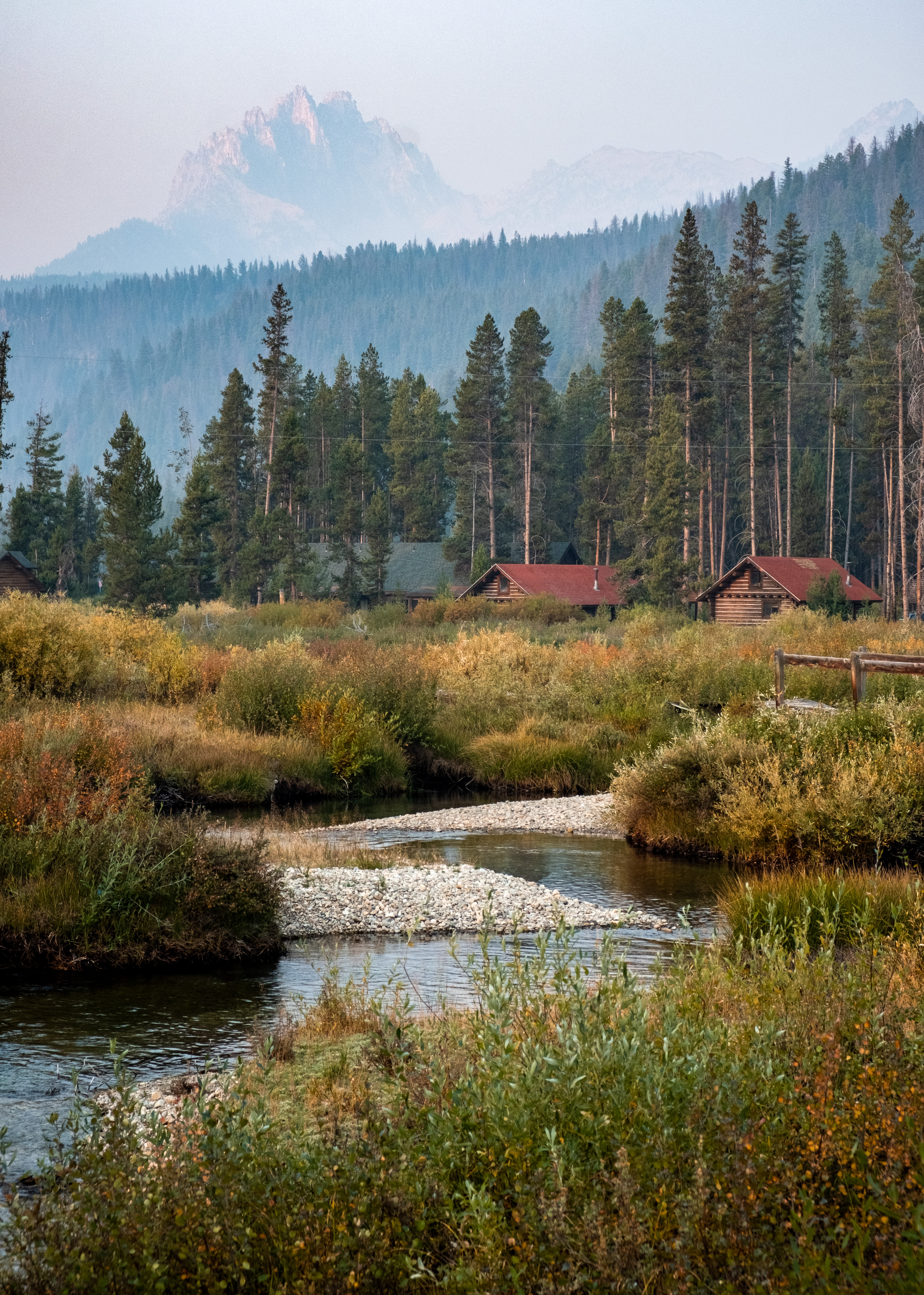 Village Houses Forest Landscape Nature