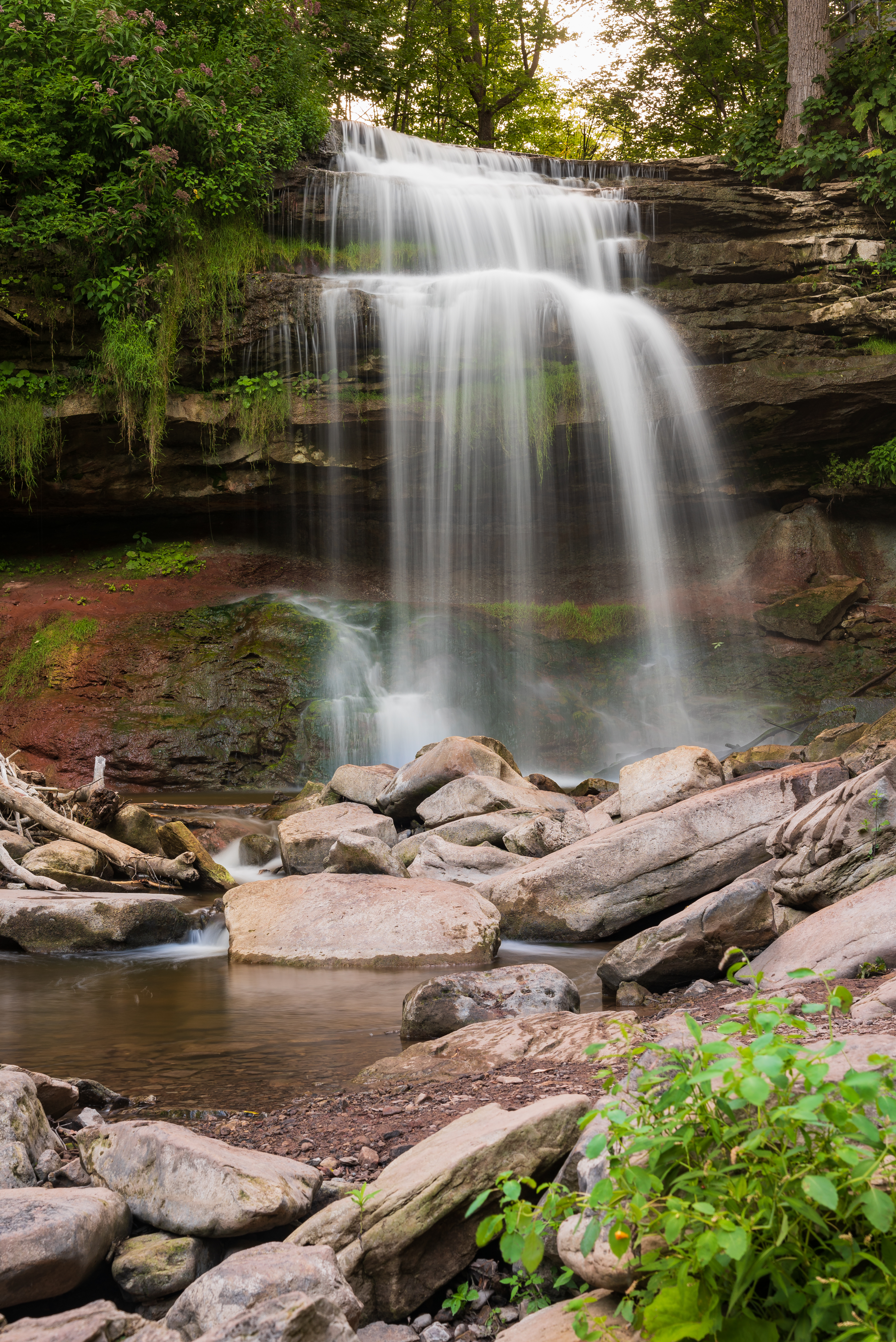 Waterfall Water Cascade Rocks Nature Landscape