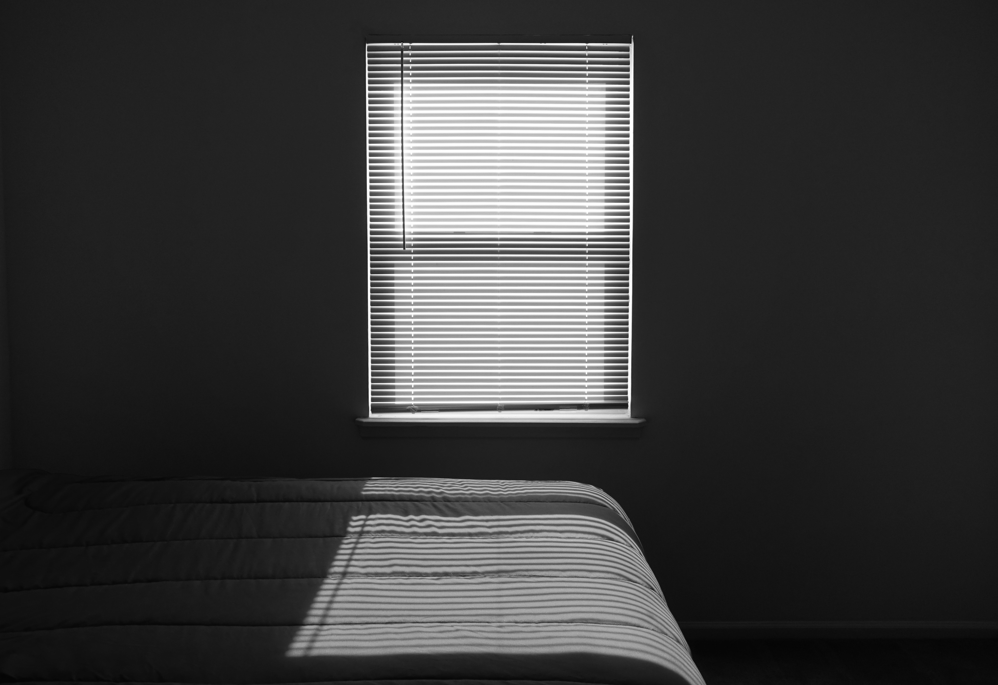 Window Light Room Stripes Black-and-white