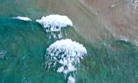 Beach Water Sea Waves Aerial-view