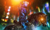 Cyborg Rider Cyberpunk Art