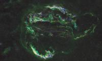 Cygnus-loop Nebula Stars Space Green