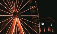 Ferris-wheel Attraction Backlight Dark