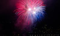 Fireworks Explosions Sparks Light Dark
