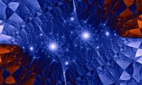 Fractal Pattern Glow Abstraction Blue