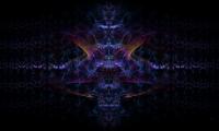 Fractal Shapes Lines Glow Abstraction