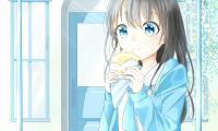 Girl Glance Dessert Anime Art Light