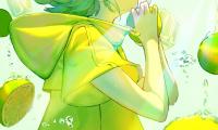 Girl Lemonade Lemons Bubbles Anime