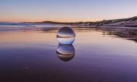 Glass-ball Ball Lake Reflection Sunset