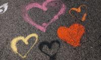 Hearts Asphalt Paint Love