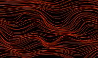 Lines Waves Distortion Red Abstraction