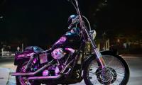Motorcycle Bike Black Purple