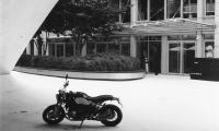 Motorcycle Bike Parking Black-and-white