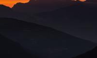 Mountains Silhouettes Twilight Dark