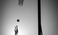 Silhouette Jump Ball Basketball Sport Black-and-white
