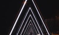 Triangles Arch Neon Dark