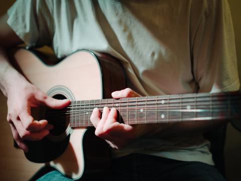 Acoustic-guitar Guitar Strings Guitarist Hands Music