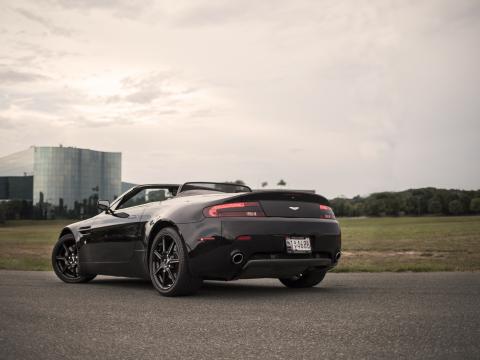 Aston-martin Car Black Road Asphalt