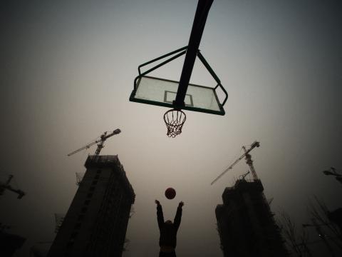 Basketball-hoop Basketball Ball Silhouettes Dark