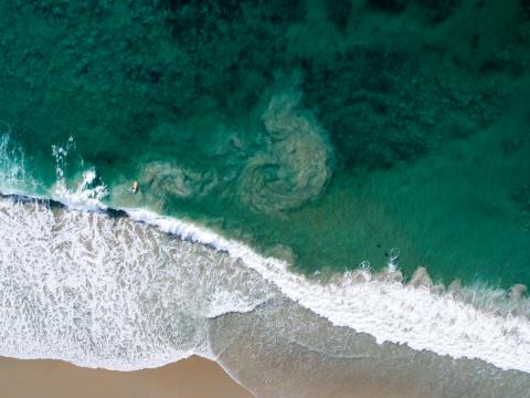Beach Sea Waves Water Summer Aerial-view