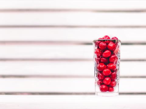 Berries Fruit Glass Red White