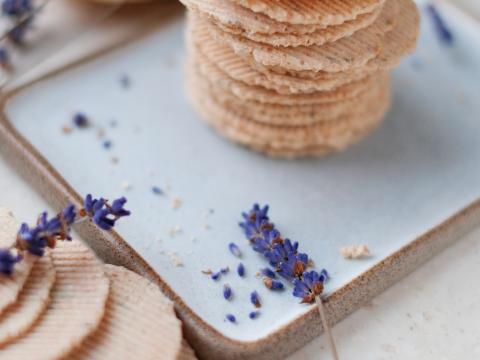 Biscuits Cookies Pastries Lavender Flowers