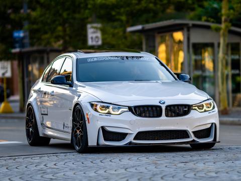Bmw Car White Road Front-view