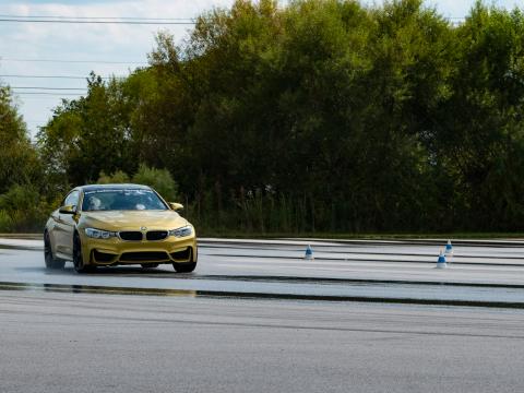 Bmw Car Yellow Road