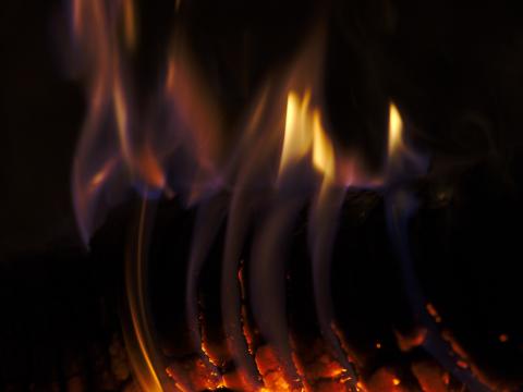 Bonfire Log Fire Flame Dark