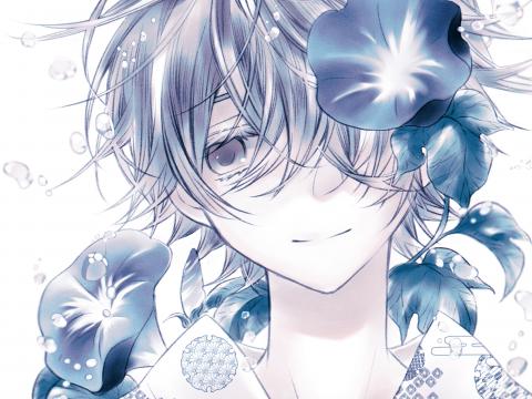 Boy Smile Kimono Anime Art Blue