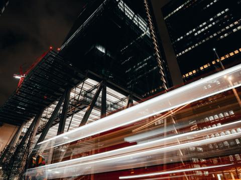 Buildings Street Lights Blur Long-exposure Night