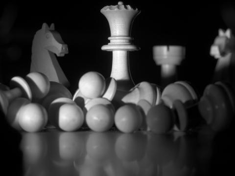 Chess Figures Game Black-and-white Dark