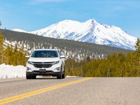 Chevrolet Car Suv White Road