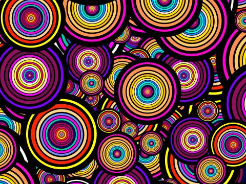 Circles Shapes Pattern Colorful Abstraction