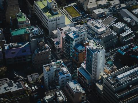 City Aerial-view Buildings Height Overview