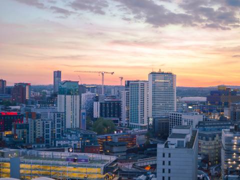 City Buildings Aerial-view Architecture Twilight