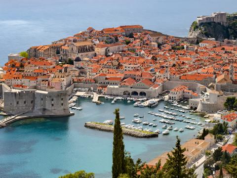 City Buildings Walls Island Aerial-view