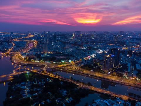 City Cityscape Aerial-view Sunset