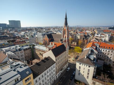 City Tower Buildings Architecture Aerial-view