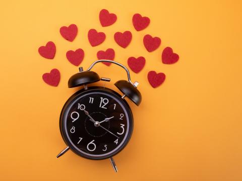 Clock Alarm-clock Time Hearts Orange