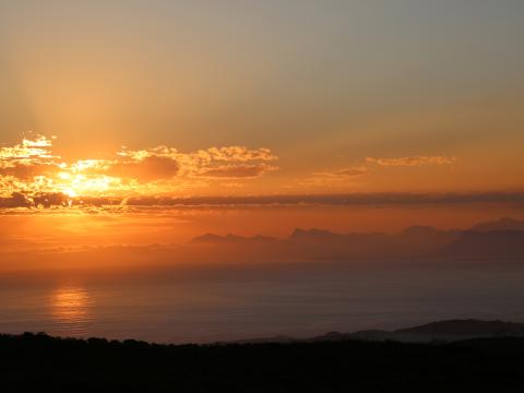 Coast Sea Clouds Sunset Dark