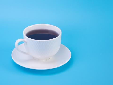 Coffee Drink Cup Saucer Blue