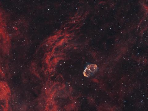 Crescent-nebula Nebula Stars Glow Space