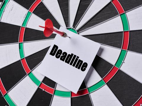 Deadline Word Text Dart Darts